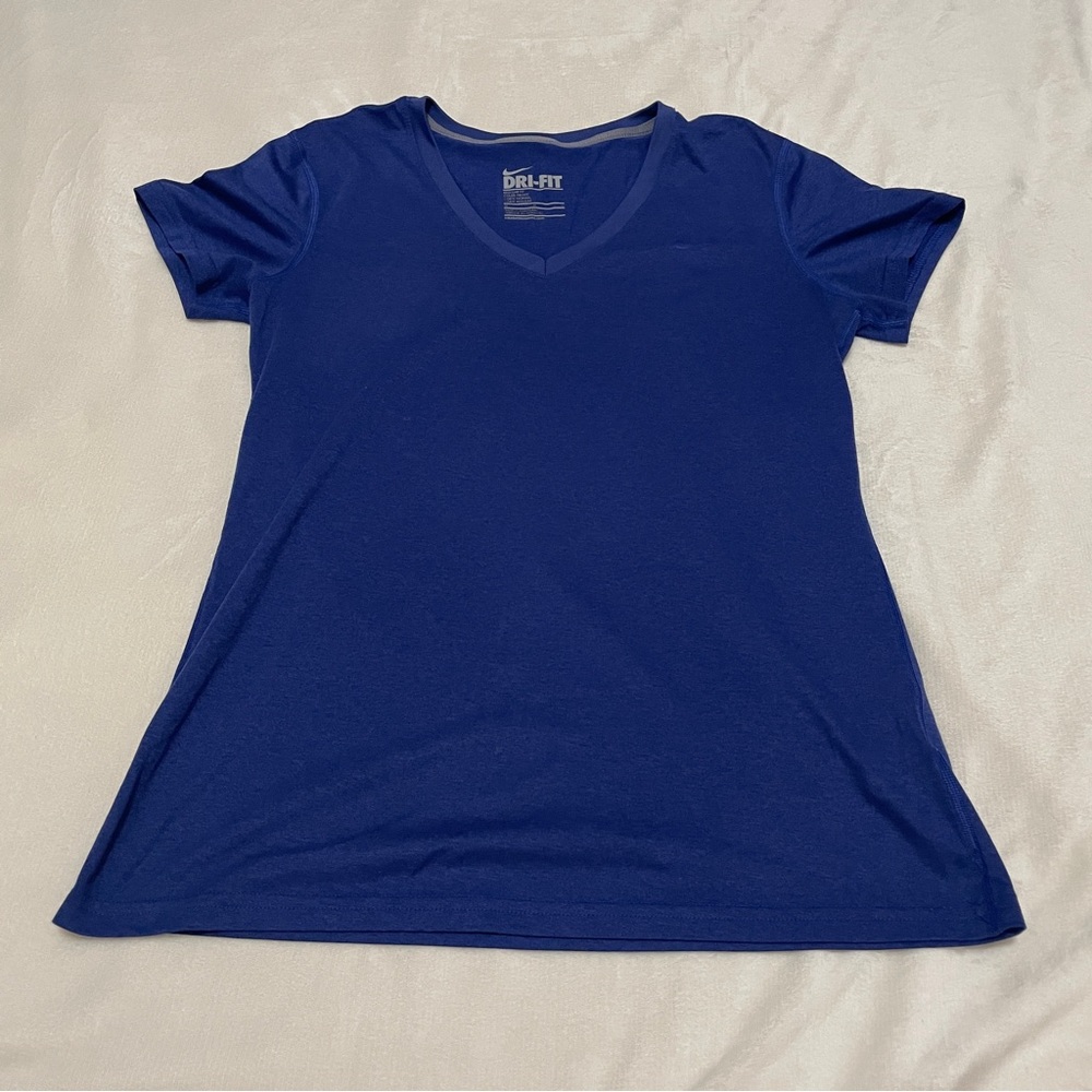 Blue Nike Dri Fit Workout Top Short Sleeve Size Medium